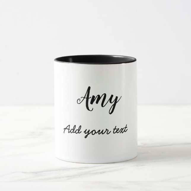 simple minimal customized name monogram classic  c mug (Center)