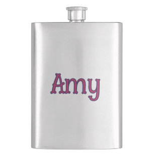 simple minimal customized name monogram classic flask