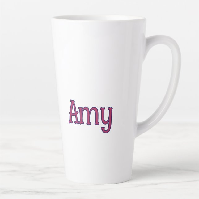 simple minimal customized name monogram classic    latte mug (Right)
