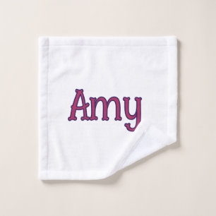 simple minimal customized name monogram classic wash cloth