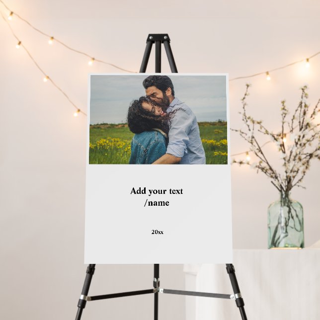 simple minimal customized name monogram couple   p foam board (In Situ (Stand))