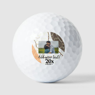 simple minimal customized name monogram couple th golf balls