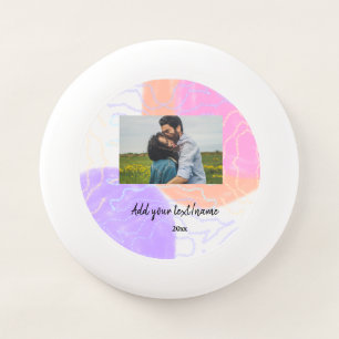 simple minimal customized name monogram couple th Wham-O frisbee