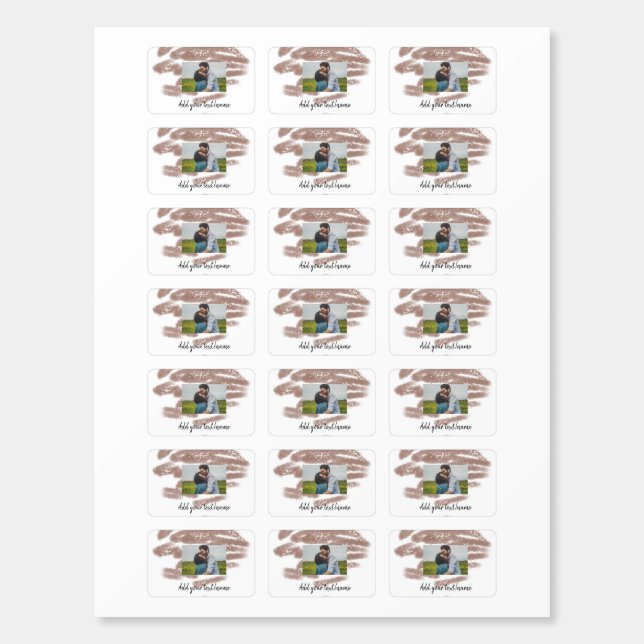 simple minimal customized name monogram text throw matchboxes (Sticker Sheet)