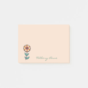 Simple Minimal Cute Floral Modern Trendy Post-it Notes