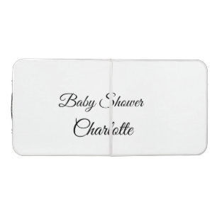 SIMPLE MINIMAL.CUTIE ADD NAME BABY baby shower Thr Beer Pong Table