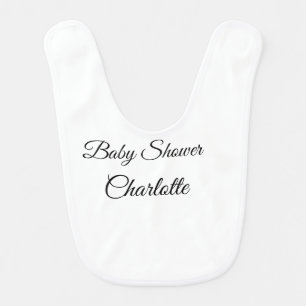 SIMPLE MINIMAL.CUTIE ADD NAME BABY baby shower Thr Bib