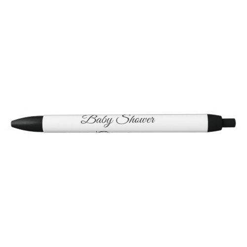 SIMPLE MINIMALCUTIE ADD NAME BABY baby shower Thr Black Ink Pen