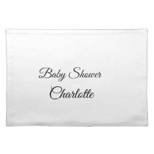 SIMPLE MINIMAL.CUTIE ADD NAME BABY baby shower Thr Cloth Placemat