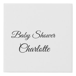 SIMPLE MINIMAL.CUTIE ADD NAME BABY baby shower Thr Faux Canvas Print