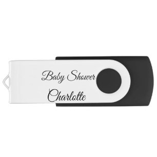 SIMPLE MINIMAL.CUTIE ADD NAME BABY baby shower Thr Flash Drive
