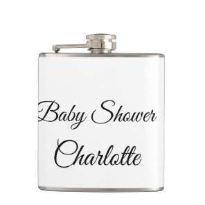 SIMPLE MINIMAL.CUTIE ADD NAME BABY baby shower Thr Flask