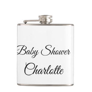 SIMPLE MINIMAL.CUTIE ADD NAME BABY baby shower Thr Flask