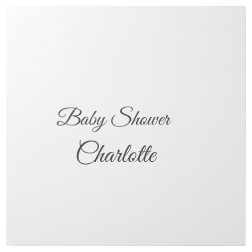 SIMPLE MINIMALCUTIE ADD NAME BABY baby shower Thr Gallery Wrap