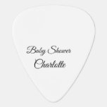 SIMPLE MINIMAL.CUTIE ADD NAME BABY baby shower Thr Guitar Pick<br><div class="desc">Design</div>