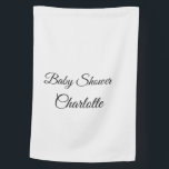 SIMPLE MINIMAL.CUTIE ADD NAME BABY baby shower Thr House Flag<br><div class="desc">Design</div>