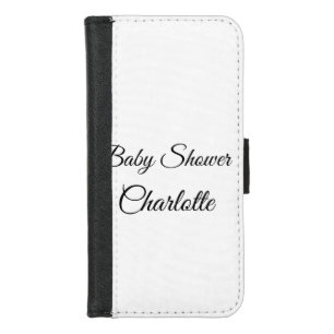 SIMPLE MINIMAL.CUTIE ADD NAME BABY baby shower Thr iPhone 8/7 Wallet Case