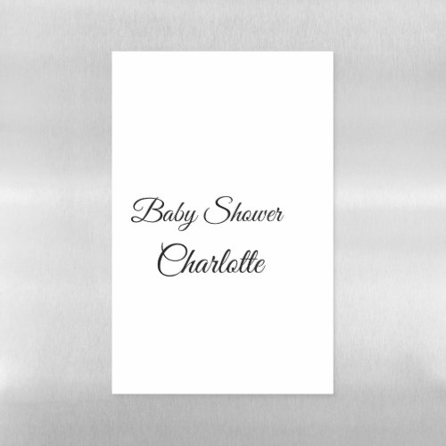 SIMPLE MINIMALCUTIE ADD NAME BABY baby shower Thr Magnetic Dry Erase Sheet