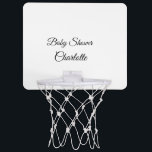 SIMPLE MINIMAL.CUTIE ADD NAME BABY baby shower Thr Mini Basketball Hoop<br><div class="desc">Design</div>