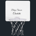 SIMPLE MINIMAL.CUTIE ADD NAME BABY baby shower Thr Mini Basketball Hoop<br><div class="desc">Design</div>