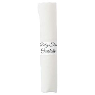 SIMPLE MINIMAL.CUTIE ADD NAME BABY baby shower Thr Napkin Bands