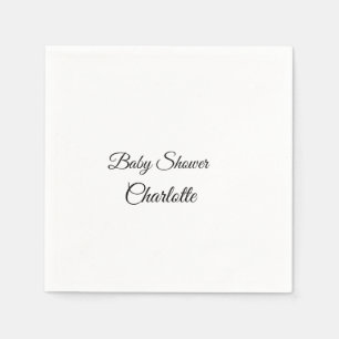 SIMPLE MINIMAL.CUTIE ADD NAME BABY baby shower Thr Napkins