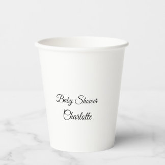 SIMPLE MINIMAL.CUTIE ADD NAME BABY baby shower Thr Paper Cups