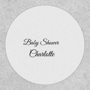 SIMPLE MINIMAL.CUTIE ADD NAME BABY baby shower Thr Patch