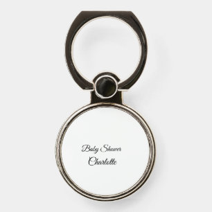 SIMPLE MINIMAL.CUTIE ADD NAME BABY baby shower Thr Phone Ring Stand