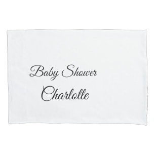 SIMPLE MINIMAL.CUTIE ADD NAME BABY baby shower Thr Pillow Case