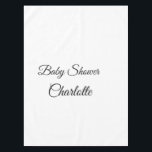 SIMPLE MINIMAL.CUTIE ADD NAME BABY baby shower Thr Tablecloth<br><div class="desc">Design</div>