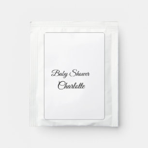 SIMPLE MINIMAL.CUTIE ADD NAME BABY baby shower Thr Tea Bag Drink Mix