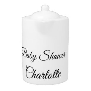SIMPLE MINIMAL.CUTIE ADD NAME BABY baby shower Thr Teapot