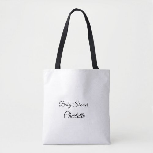 SIMPLE MINIMALCUTIE ADD NAME BABY baby shower Thr Tote Bag
