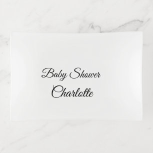 SIMPLE MINIMAL.CUTIE ADD NAME BABY baby shower Thr Trinket Tray