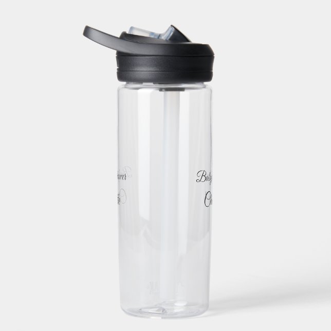 SIMPLE MINIMAL.CUTIE ADD NAME BABY baby shower Thr Water Bottle (Right)