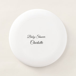 SIMPLE MINIMAL.CUTIE ADD NAME BABY baby shower Thr Wham-O Frisbee