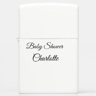 SIMPLE MINIMAL.CUTIE ADD NAME BABY baby shower Thr Zippo Lighter