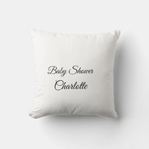 SIMPLE MINIMAL.CUTIE ADD NAME BABY baby shower Throw Pillow