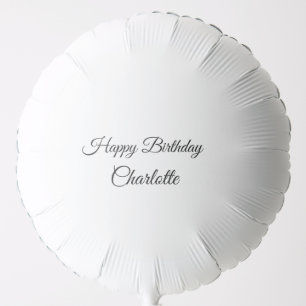 SIMPLE MINIMAL.CUTIE ADD NAME BABY happy birthday Balloon