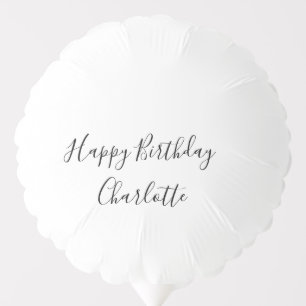 SIMPLE MINIMAL.CUTIE ADD NAME BABY happy birthday Balloon