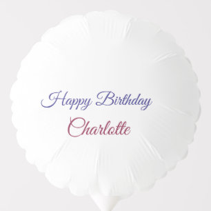 SIMPLE MINIMAL.CUTIE ADD NAME BABY happy birthday Balloon