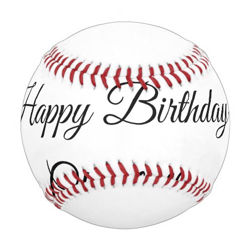 SIMPLE MINIMALCUTIE ADD NAME BABY happy birthday  Baseball