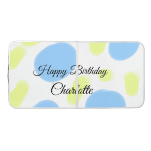 SIMPLE MINIMAL.CUTIE ADD NAME BABY happy birthday Beer Pong Table