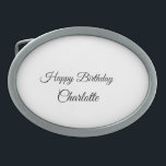 SIMPLE MINIMAL.CUTIE ADD NAME BABY happy birthday  Belt Buckle<br><div class="desc">Design</div>