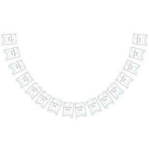 SIMPLE MINIMAL.CUTIE ADD NAME BABY happy birthday  Bunting Flags