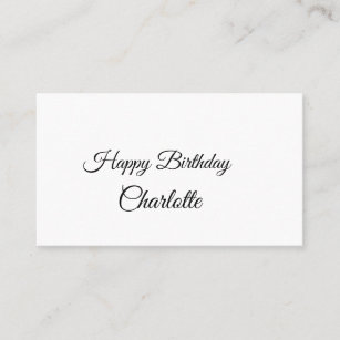 SIMPLE MINIMAL.CUTIE ADD NAME BABY happy birthday  Business Card