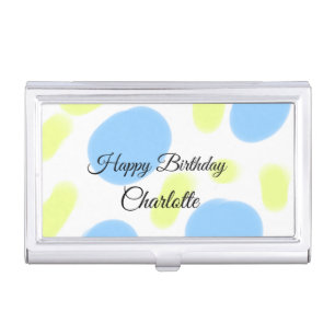 SIMPLE MINIMAL.CUTIE ADD NAME BABY happy birthday Business Card Case