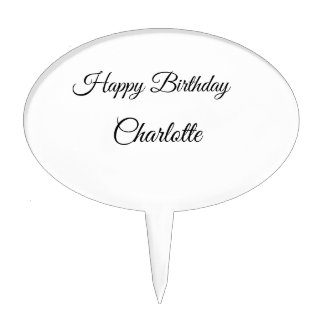SIMPLE MINIMAL.CUTIE ADD NAME BABY happy birthday  Cake Topper