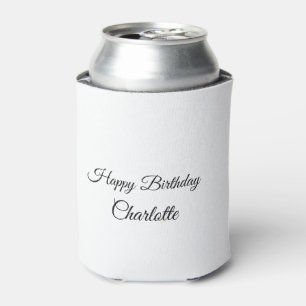 SIMPLE MINIMAL.CUTIE ADD NAME BABY happy birthday Can Cooler